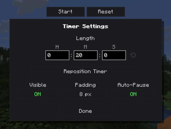 Settings Menu