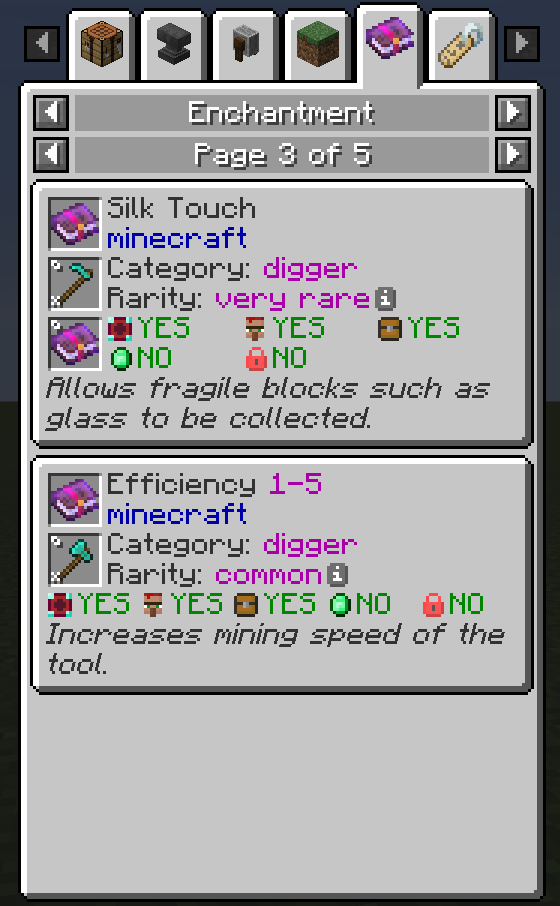 View enchants applicable to an item