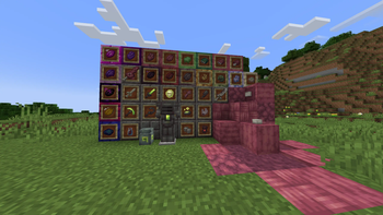 Some blocks, and items from the Sons of Sins mod.