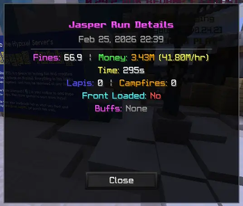 Jasper PB History