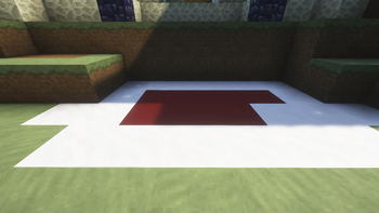 Red powdered snow