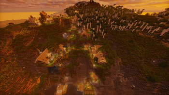 Village on mountain