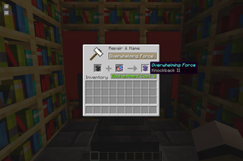 Enchant any item using a book and anvil, even blocks!