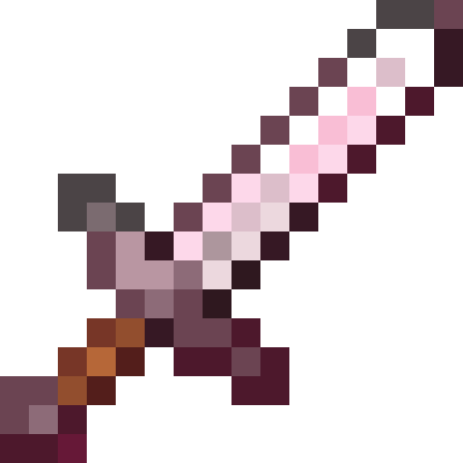 Iron sword with the new enchantment glint