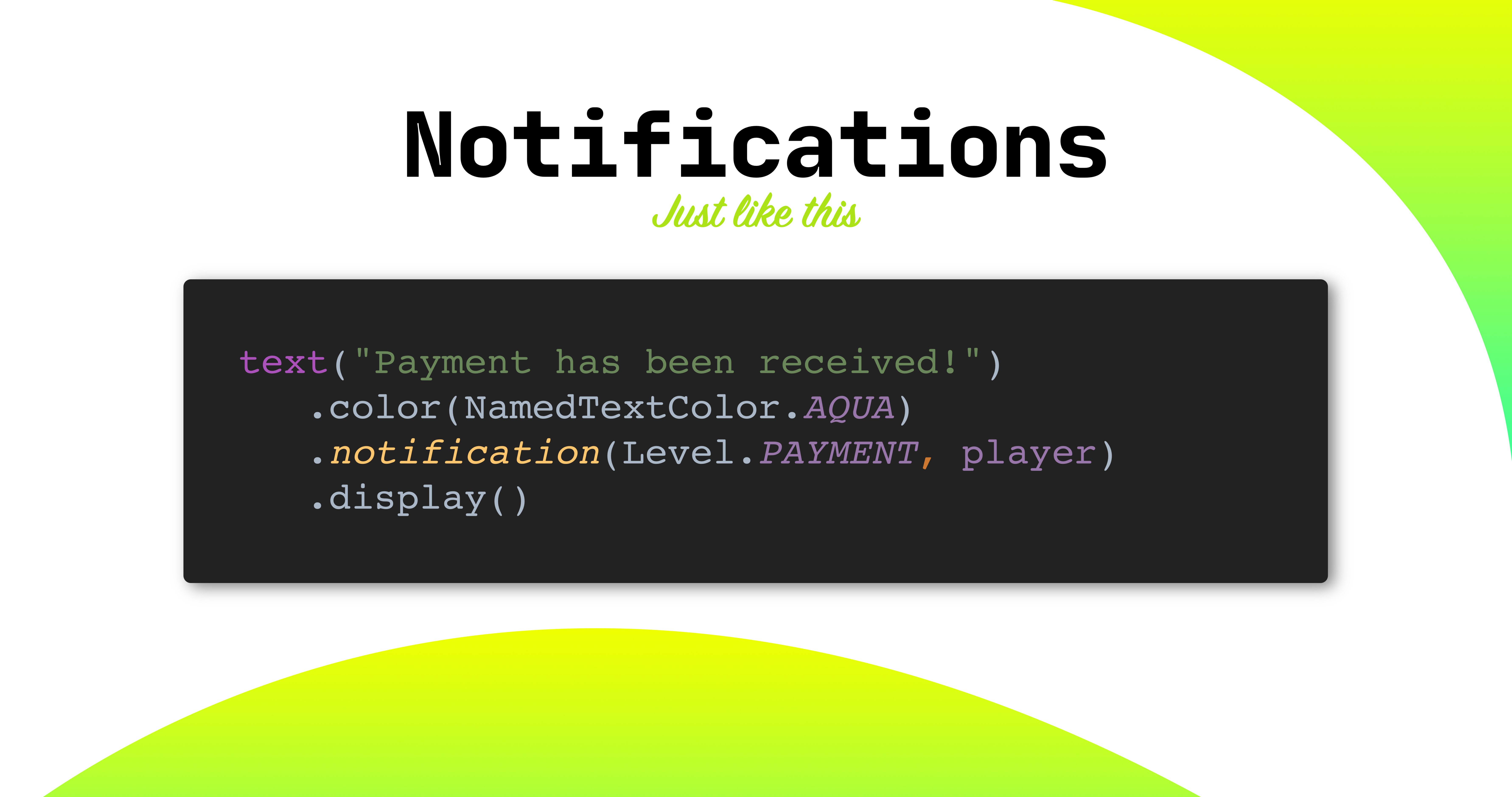 Notifications - Just like this