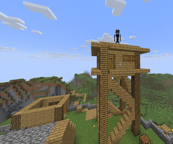 Something strange watches from a tower