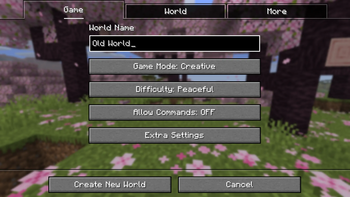 New World Create Screen