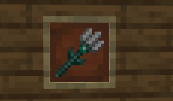 Trident in an item frame