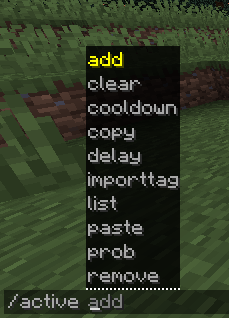 Commands in the chat