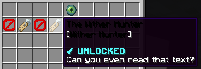 Default prefix- The Wither Hunter