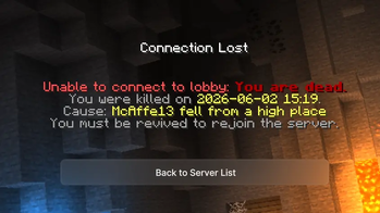 so its looking if you died