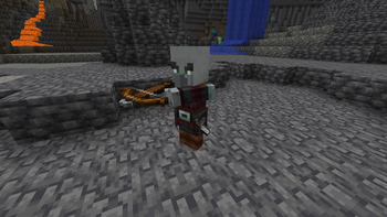 Mobs that can change their weapons now carry them.