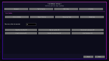 Safety and Recovery Controls