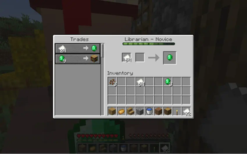 Villager trading UI