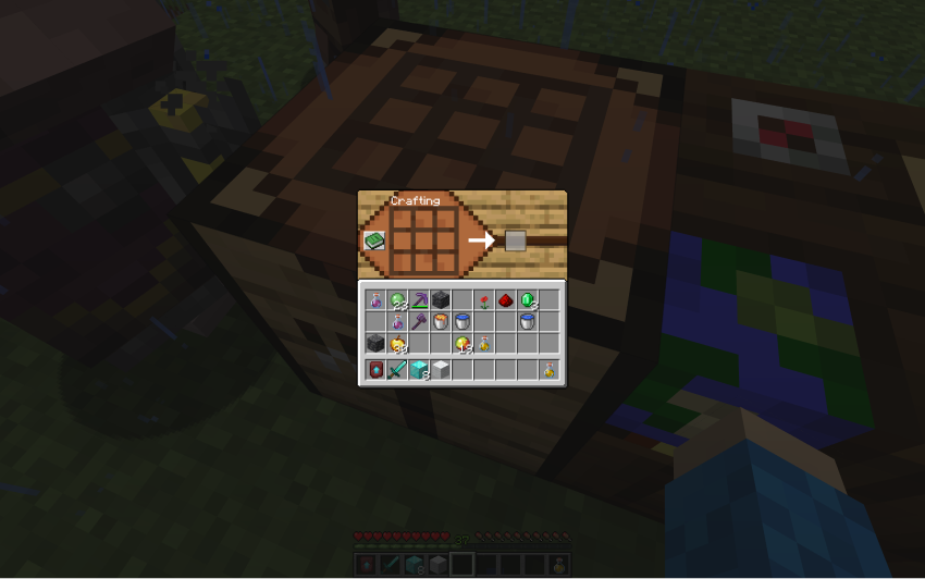 Redesigned crafting table GUI