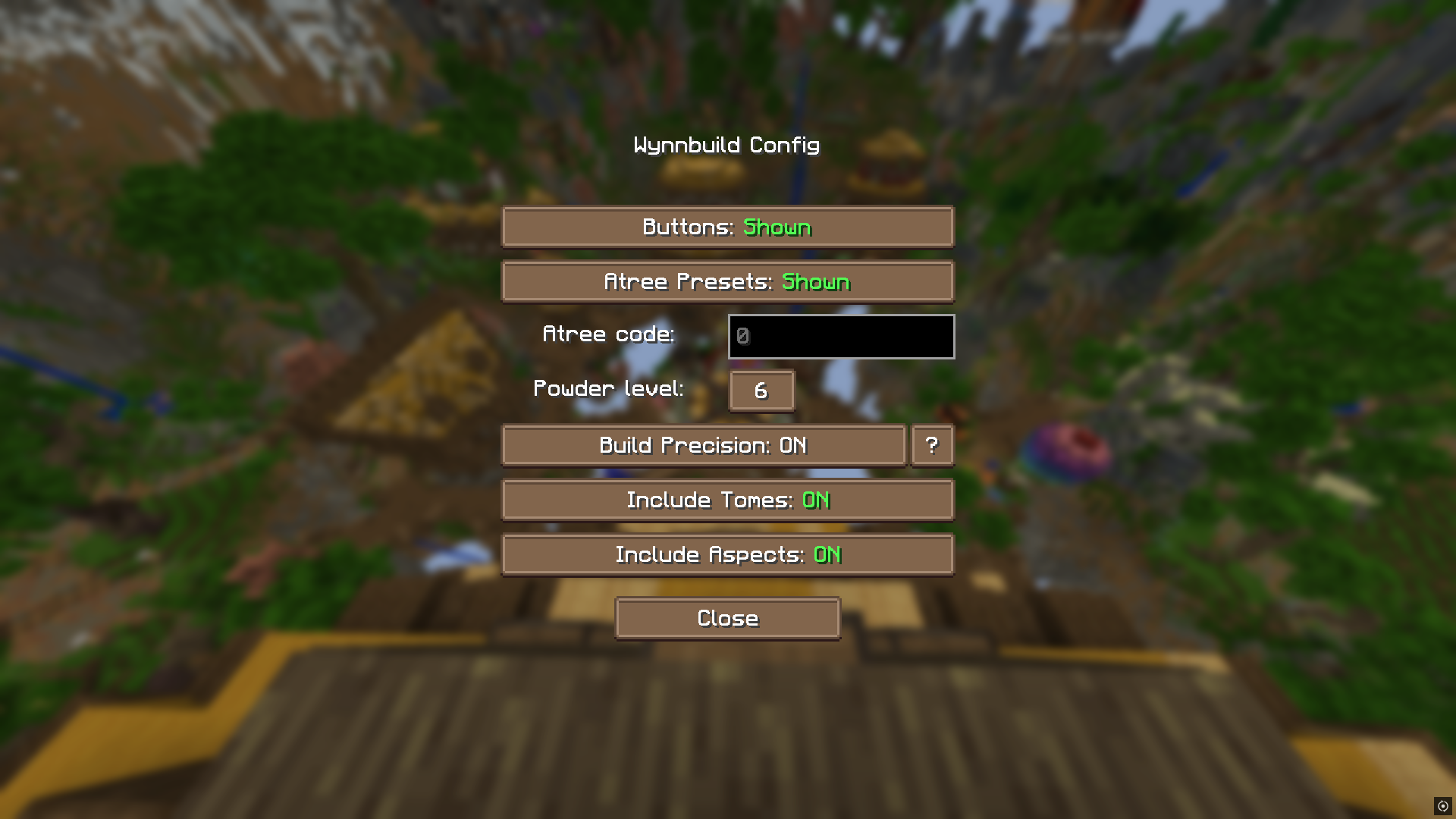 Config Screen