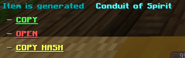Generated Custom Item