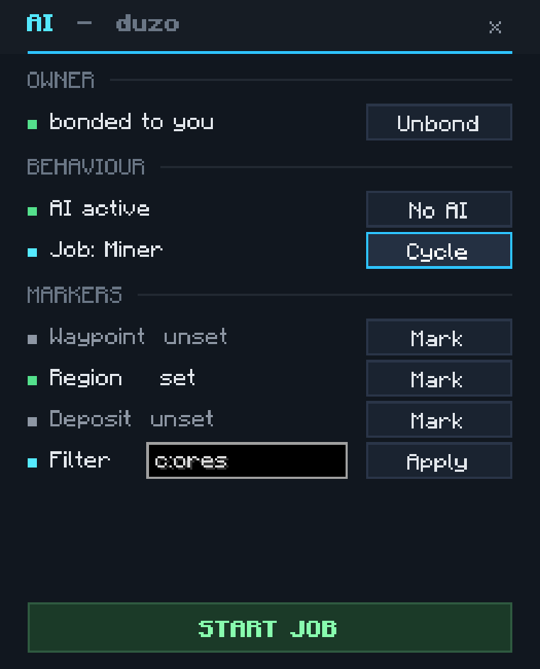 AI Sub-menu