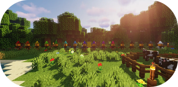 Colored scarecrows