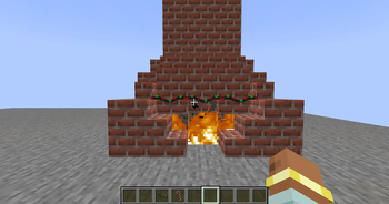 String Lights on a fireplace