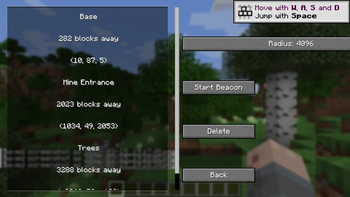 Landmarks (4096 block radius)