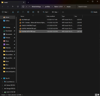 MP3 PLAYER FOLDER LOCATION