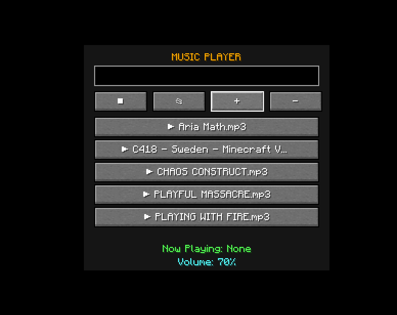 MP3 PLAYER MENU
