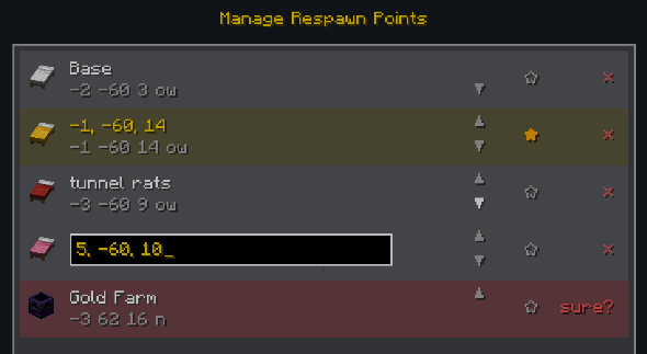 edit screen