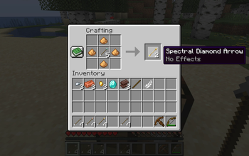 Spectral arrow crafting (vanilla)