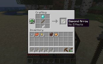Diamond arrow crafting (vanilla)