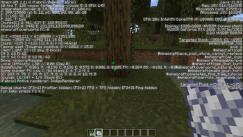 Bonemeal on an Oak Sapling in a Swamp Biome