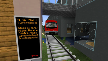 Train departing