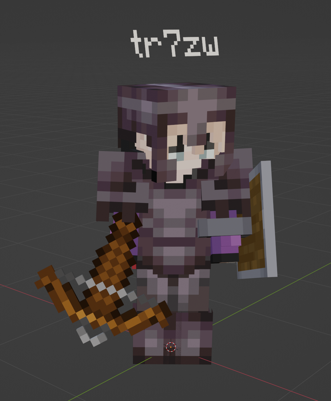 Example player with items and 3d layers in Blender