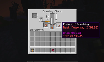 Potion of Creaking Recipe Result