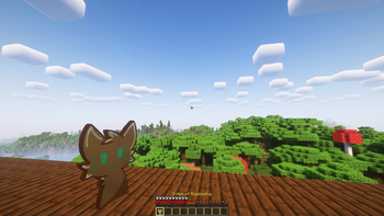 Looking out from on top of a woodland mansion with the pack