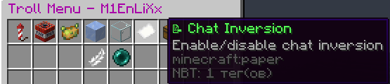Enable/disable chat inversion