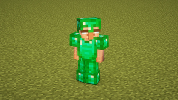 Player Wearing Emerald Armour