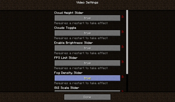 Video Settings Config