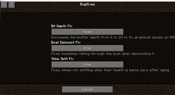 Bugfixes Config