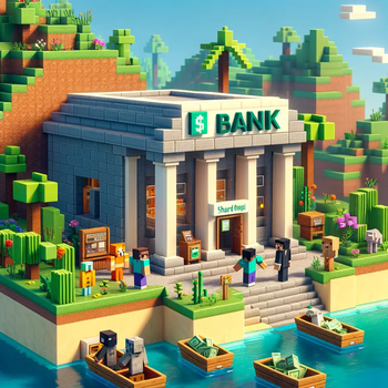 Minecraft Bank Illustration 