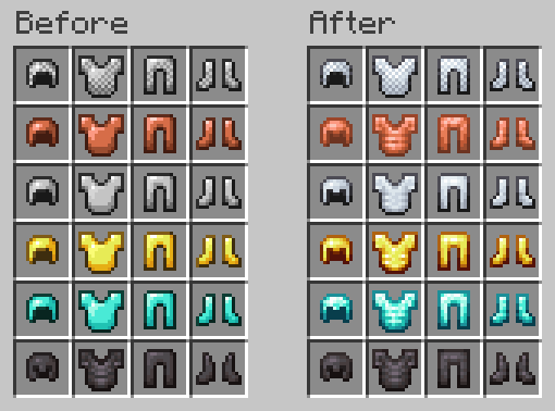 Armor textures comparison
