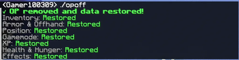 Op Off Command Message