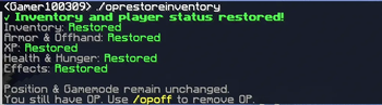 Op Restore Inventory Command Message