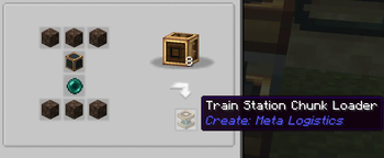 Train Station Chunkloader recipe
