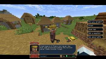 Dialogue selection menu
