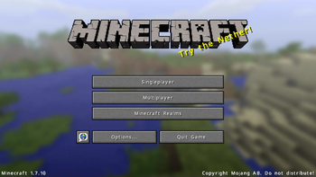 1.7.10 Title Screen