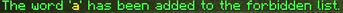 Word/Letter added