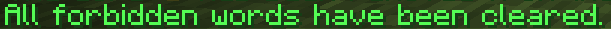 All Words/Letters cleared