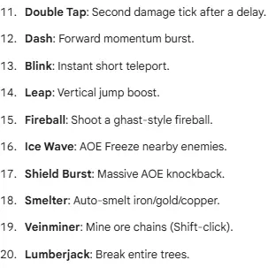 Ability List