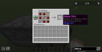 Debug Stick Recipe